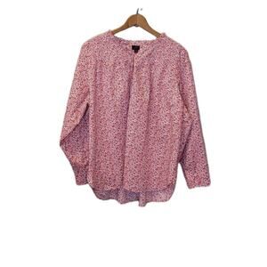 J Crew Liberty Ruffle Classic Popover Shirt in Devonshire Floral Print Size 20